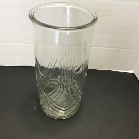 Vintage 9.75” Clear Art Deco Glass Hoosier Vase - Picture 5 of 5